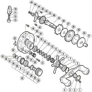 シマノ（SHIMANO） パーツ：00 カルカッタ コンクエスト 200 ベアリング抜ケ止メ No032