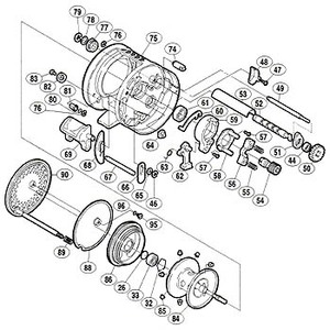 シマノ（SHIMANO） パーツ：00 カルカッタ コンクエスト 200 E形止メ輪2.5 No046