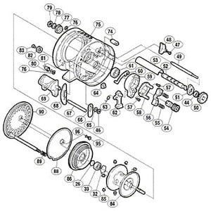 シマノ（SHIMANO） パーツ：00 カルカッタ コンクエスト 200 クラッチレバー受ケ A No066