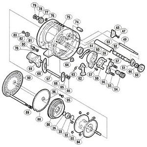 シマノ（SHIMANO） パーツ：00 カルカッタ コンクエスト 200 クロスギヤ軸座金 No078