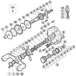 シマノ（SHIMANO） パーツ：00 カルカッタ コンクエスト 201 0リング 直径4×直径6 No023