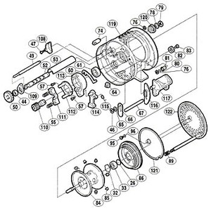 シマノ（SHIMANO） パーツ：00 カルカッタ コンクエスト 201 E形止メ輪2.5 No046