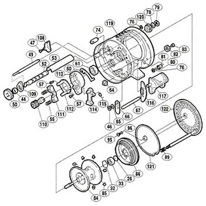 シマノ（SHIMANO） パーツ：00 カルカッタ コンクエスト 201 クラッチヨークバネ No055