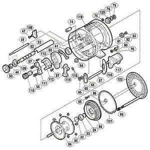 シマノ（SHIMANO） パーツ：00 カルカッタ コンクエスト 201 スプール組 No084