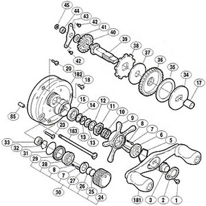 シマノ（SHIMANO） パーツ：05 カルカッタ コンクエスト 250DC A-RB 音出シバネ No008