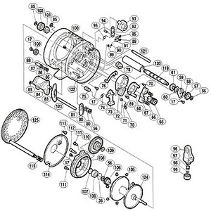 シマノ（SHIMANO） パーツ：01 カルカッタ コンクエスト 300 A-RB クロスギヤ軸座金 B No058