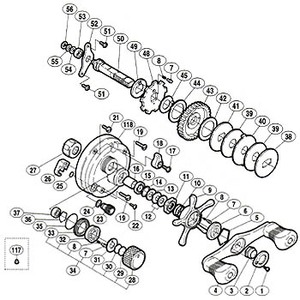 シマノ（SHIMANO） パーツ：01 カルカッタ コンクエスト 300 スタードラグバネ No010