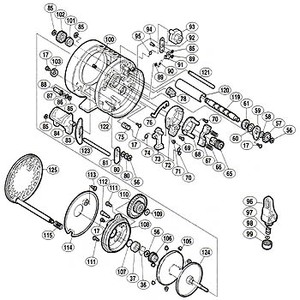 シマノ（SHIMANO） パーツ：01 カルカッタ コンクエスト 300 クロスギヤ軸座金 B No058