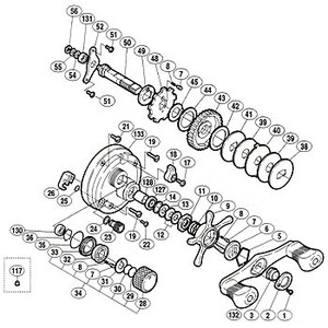 シマノ（SHIMANO） パーツ：01 カルカッタ コンクエスト 400 A-RB スプールドラグ座金 No030