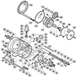 シマノ（SHIMANO） パーツ：01 カルカッタ コンクエスト 400 クロスギヤピン No097