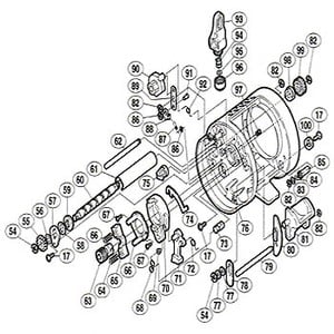 シマノ（SHIMANO） パーツ：03 カルカッタ コンクエスト 401 A-RB E形止メ輪2 No082