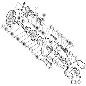 シマノ（SHIMANO） パーツ：05 カルカッタ 50 A-RB メインギヤ No024