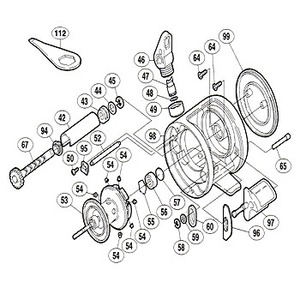 シマノ（SHIMANO） パーツ：05 カルカッタ 51 A-RB 座金 No044