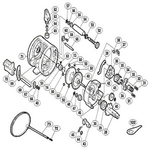 シマノ（SHIMANO） パーツ：05 カルカッタ 100 A-RB ブレーキカラー ブルー No050