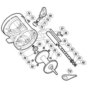 シマノ（SHIMANO） パーツ：05 カルカッタ 400 A-RB ブレーキカラー グレー No059