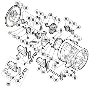 シマノ（SHIMANO） パーツ：05 カルカッタ 400 A-RB クラッチレバー受ケ B No066