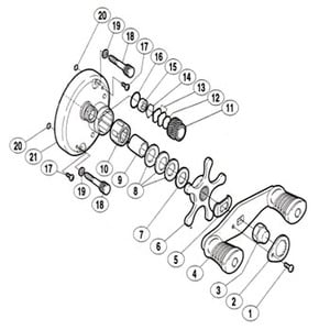 シマノ（SHIMANO） パーツ：カルカッタ 50XT スプールドラグ座金 B No012