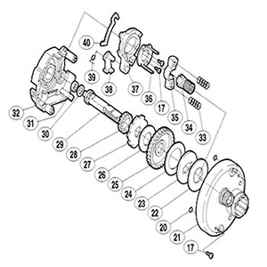 シマノ（SHIMANO） パーツ：カルカッタ 50XT 本体固定板 No032