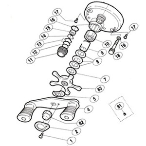 シマノ（SHIMANO） パーツ：カルカッタ 51XT スプールドラグ座金 No013