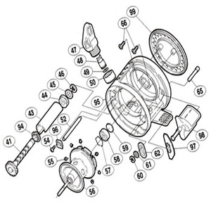 シマノ（SHIMANO） パーツ：カルカッタ 51XT ベアリング抜ケ止メ B No057