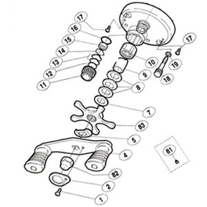 シマノ（SHIMANO） パーツ：カルカッタ 51XT ハンドル固定ナット No082