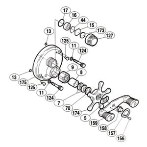 シマノ（SHIMANO） パーツ：カルカッタ 100XT スプールドラグ座金 No015