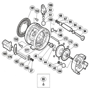 シマノ（SHIMANO） パーツ：カルカッタ 100XT クロスギヤ座金 No067