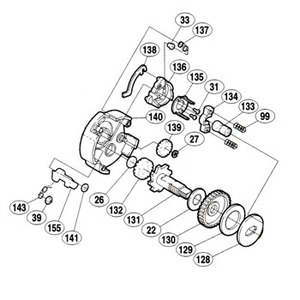 シマノ（SHIMANO） パーツ：カルカッタ 100XT スタードラグ板 No128