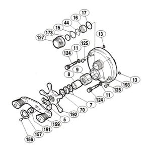 シマノ（SHIMANO） パーツ：カルカッタ 101XT ベアリング抜ケ止メ No044