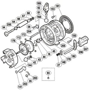 シマノ（SHIMANO） パーツ：カルカッタ 101XT レベルワインド座金 No061