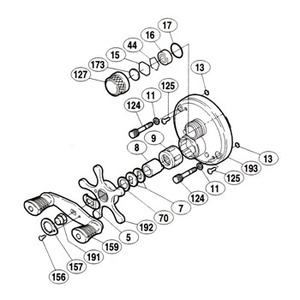 シマノ（SHIMANO） パーツ：カルカッタ 101XT スプールドラグ座金 B No173