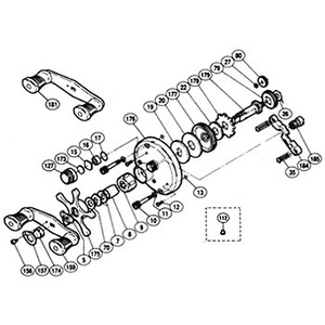 シマノ（SHIMANO） パーツ：カルカッタ 201XT 本体A固定ボルト No010