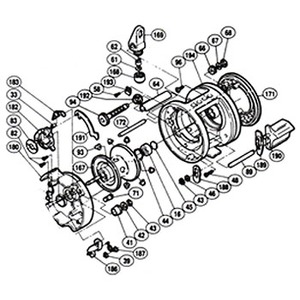 シマノ（SHIMANO） パーツ：カルカッタ 201XT クラッチレバー受ケ B No189