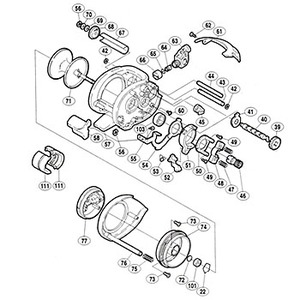 シマノ（SHIMANO） パーツ：02 バイオクラフト 400F A-RB クラッチヨーク（部品No.048）