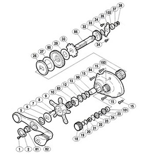 シマノ（SHIMANO） パーツ：02 バイオクラフト 401F A-RB リテーナー（部品No.002）