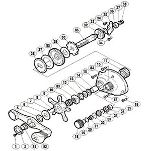 シマノ（SHIMANO） パーツ：02 バイオクラフト 401F スタードラグスペーサー（部品No.012）