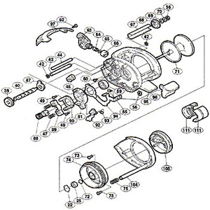 シマノ（SHIMANO） パーツ：02 バイオクラフト 401F 本体B（部品No.104）