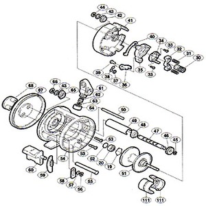 シマノ（SHIMANO） パーツ：02 アクシス 400F クラッチヨークバネ（部品No.031）