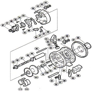 シマノ（SHIMANO） パーツ：02 アクシス 401F A-RB 本体固定板（部品No.093）