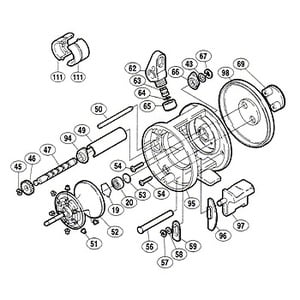 シマノ（SHIMANO） パーツ：02 アクシス 101 バージョン2 スプール組 No052