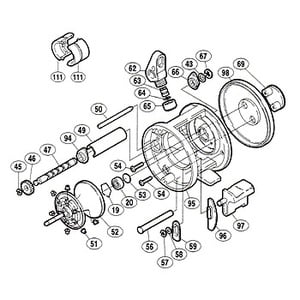 シマノ（SHIMANO） パーツ：02 アクシス 101 バージョン2 スプール軸当タリB No053