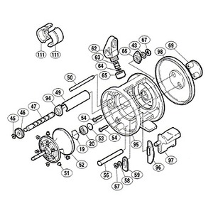 シマノ（SHIMANO） パーツ：02 アクシス 101 バージョン2 クロスギヤ受ケ A No094