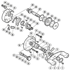 シマノ（SHIMANO） パーツ：アクシス 100 ハンドル組 No004