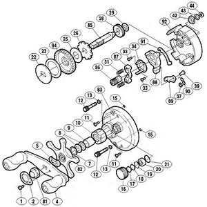 シマノ（SHIMANO） パーツ：アクシス 101 ハンドル組 No004