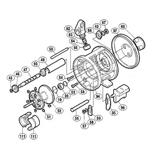 シマノ（SHIMANO） パーツ：アクシス 101 スプール組 No052