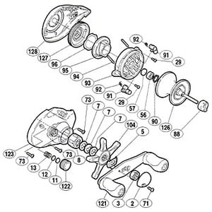 シマノ（SHIMANO） パーツ：05 バスワン XT スプール No126