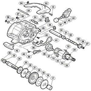 シマノ（SHIMANO） パーツ：05 バスワン XT200 レベルワインド棒 No055