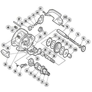 シマノ（SHIMANO） パーツ：98 バスワン XT レベルワインド受ケ No086