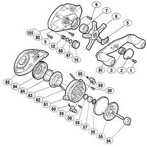 シマノ（SHIMANO） パーツ：05 バスライズ スプールドラグ座金 No067