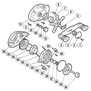 シマノ（SHIMANO） パーツ：バスライズ ハンドル固定ナット No003